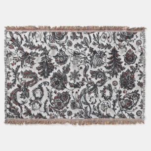 Elegantes Weihnachts-Blumen-Ornament-Musterdesign Decke