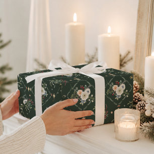 Elegantes Weihnachts-Botanik-Geschenkpapier Geschenkpapier