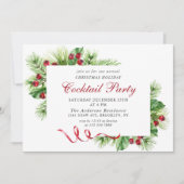 Elegantes Weihnachts-Cocktail-Party Einladung (Vorderseite)