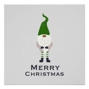 Elegantes Weihnachts-Elf-Wall-Poster Poster