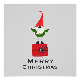 Elegantes Weihnachts-Elf-Wall-Poster Poster