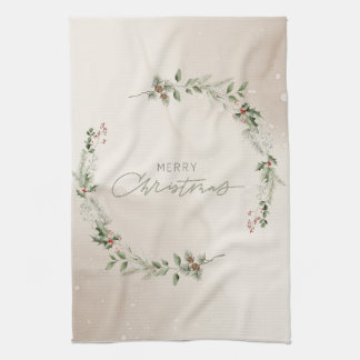 Elegantes Weihnachts-Entertainment-Serviertablett Geschirrtuch