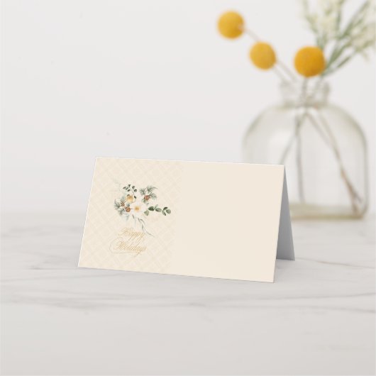 Elegantes Weihnachts-Entertainment-Serviertablett Platzkarte (Vorderseite)