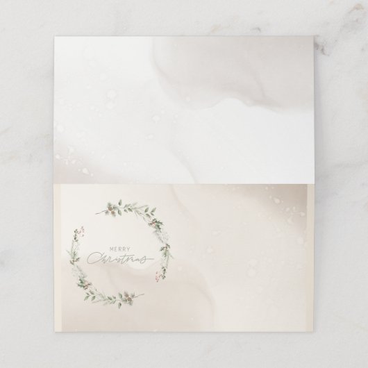 Elegantes Weihnachts-Entertainment-Serviertablett Platzkarte (Außenseite Aufgefaltet)