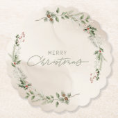Elegantes Weihnachts-Entertainment-Serviertablett Untersetzer (Vorderseite)