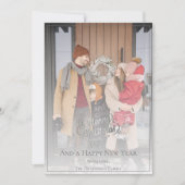 Elegantes Weihnachts-Foto | Grau Feiertagskarte (Vorderseite)