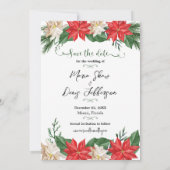 Elegantes Weihnachts-Foto Hochzeit Speichern Sie d Einladung (Rückseite)