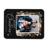 Elegantes Weihnachts-Foto Magnet (Horizontal)