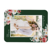 Elegantes Weihnachts-Foto Magnet (Horizontal)