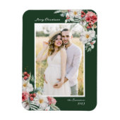 Elegantes Weihnachts-Foto Magnet (Vertikal)