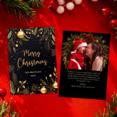 Elegantes Weihnachts-Foto Modernes Einzigartiges Feiertagskarte