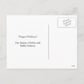 Elegantes Weihnachts-Foto-Postkartenvorlage Feiertagspostkarte (Rückseite)