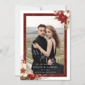 Elegantes Weihnachts-Foto Save the Date Magneteinladung (Vorderseite)