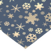 Elegantes Weihnachts-Gold-Snowflake-Muster Kurzer Tischläufer (Ecke)