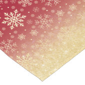 Elegantes Weihnachts-Gold-Snowflake-Muster Kurzer Tischläufer (Ecke)