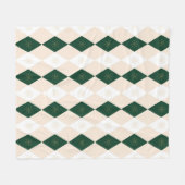 Elegantes Weihnachts-Harlequin-Muster mit Schneefl Fleecedecke (Vorderseite (Horizontal))