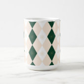 Elegantes Weihnachts-Harlequin-Muster mit Schneefl Kaffeetasse (Mittel)