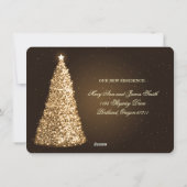 Elegantes Weihnachts-Heiratsabkommen Gold Feiertagskarte (Rückseite)