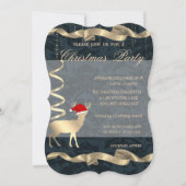 Elegantes Weihnachts-Hirsch-Weihnachtsmannmütze, W Einladung (Vorderseite)
