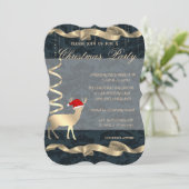 Elegantes Weihnachts-Hirsch-Weihnachtsmannmütze, W Einladung (Stehend Vorderseite)