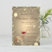 Elegantes Weihnachts-Hirsch-Weihnachtsmannmütze, W Einladung (Stehend Vorderseite)