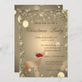 Elegantes Weihnachts-Hirsch-Weihnachtsmannmütze, W Einladung (Vorne/Hinten)