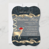 Elegantes Weihnachts-Hirsch-Weihnachtsmannmütze, W Einladung (Vorderseite)