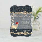 Elegantes Weihnachts-Hirsch-Weihnachtsmannmütze, W Einladung (Stehend Vorderseite)