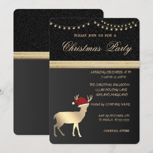 Elegantes Weihnachts-Hirsch-Weihnachtsmannmütze, W Einladung