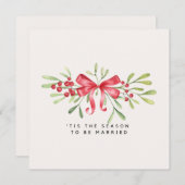 Elegantes Weihnachts-Hochzeitssemble Brautparty Einladung (Vorne/Hinten)