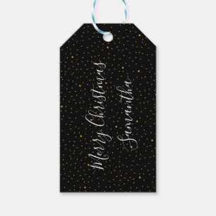 Elegantes Weihnachts-Individuelle Name-Wrapping Pa Geschenkanhänger