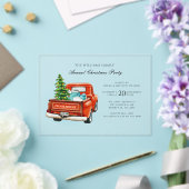 Elegantes Weihnachts-Party Acryleinladungen (In Situ (Hochzeit))