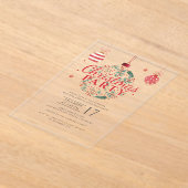 Elegantes Weihnachts-Party Acryleinladungen (Ablage )