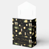 Elegantes Weihnachts-Party Black & Gold Geschenkschachtel (Geöffnet)
