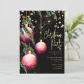 Elegantes Weihnachts-Party Custom Einladung (Stehend Vorderseite)