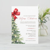 Elegantes Weihnachts-Party Einladung (Stehend Vorderseite)