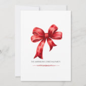 Elegantes Weihnachts-Party Einladung (Rückseite)