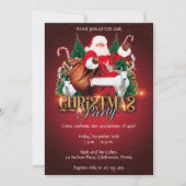 Elegantes Weihnachts-Party Einladung (Vorderseite)