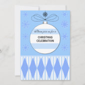 Elegantes Weihnachts-Party Einladung (Vorderseite)