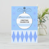 Elegantes Weihnachts-Party Einladung (Stehend Vorderseite)