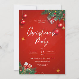 Elegantes Weihnachts-Party Einladung
