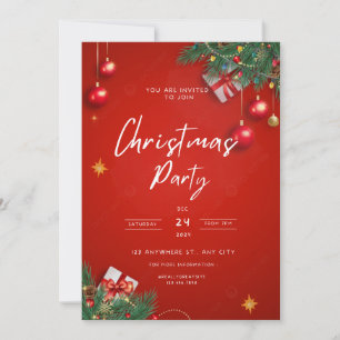 Elegantes Weihnachts-Party Einladung