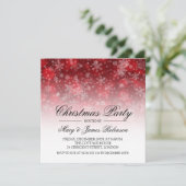 Elegantes Weihnachts-Party Einladung (Stehend Vorderseite)