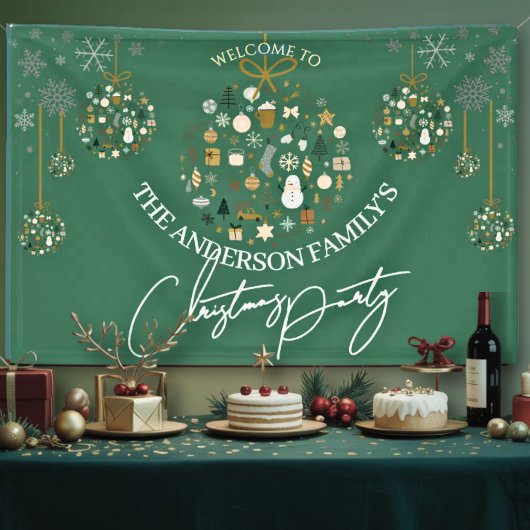 Elegantes Weihnachts-Party Festlicher Feiertag Min Banner