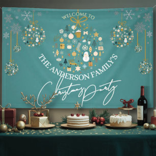 Elegantes Weihnachts-Party Festlicher Feiertag Min Banner