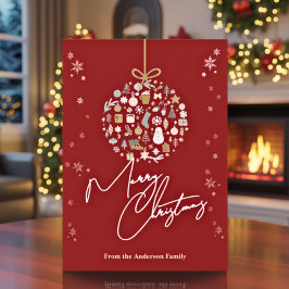 Elegantes Weihnachts-Party Festlicher Feiertag Min Feiertagskarte