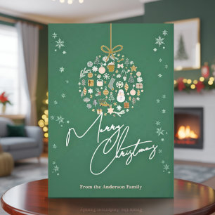 Elegantes Weihnachts-Party Festlicher Feiertag Min Feiertagskarte