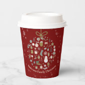 Elegantes Weihnachts-Party Festlicher Feiertag Min Pappbecher (Vorderseite)