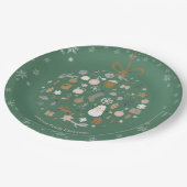 Elegantes Weihnachts-Party Festlicher Feiertag Min Pappteller (Schrägansicht)