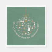 Elegantes Weihnachts-Party Festlicher Feiertag Min Serviette (Vorderseite)